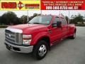 2008 Bright Red Ford F350 Super Duty Lariat Crew Cab 4x4 Dually  photo #1
