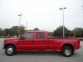 Bright Red 2008 Ford F350 Super Duty Lariat Crew Cab 4x4 Dually Exterior