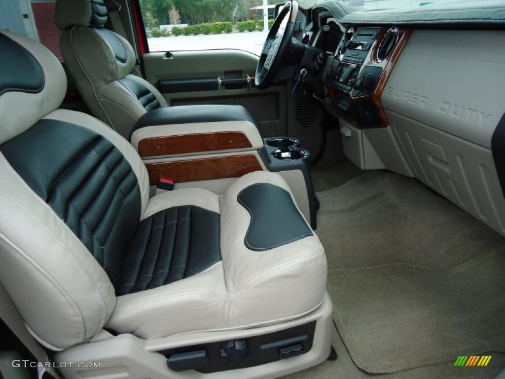 Medium Stone Interior 2008 Ford F350 Super Duty Lariat Crew Cab 4x4 Dually Photo #43287884