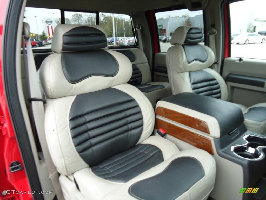 Medium Stone Interior 2008 Ford F350 Super Duty Lariat Crew Cab 4x4 Dually Photo #43287896