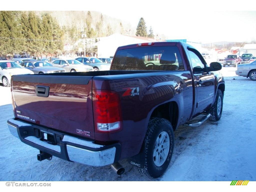2008 Sierra 1500 SLE Regular Cab 4x4 - Dark Crimson Metallic / Dark Titanium photo #10