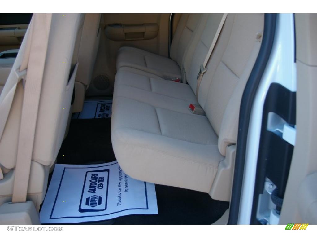 2007 Sierra 1500 SLE Extended Cab 4x4 - Summit White / Ebony Black/Light Cashmere photo #4