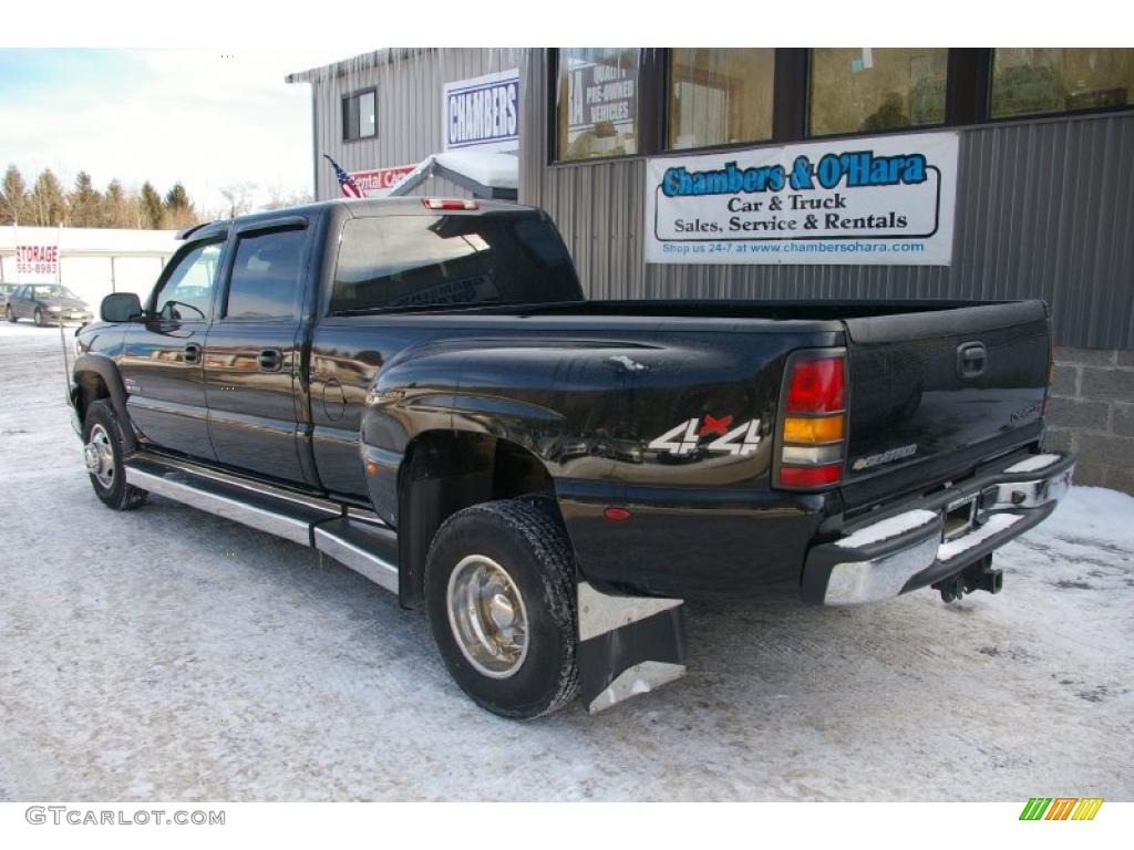 2005 Silverado 3500 LT Crew Cab 4x4 Dually - Black / Tan photo #13