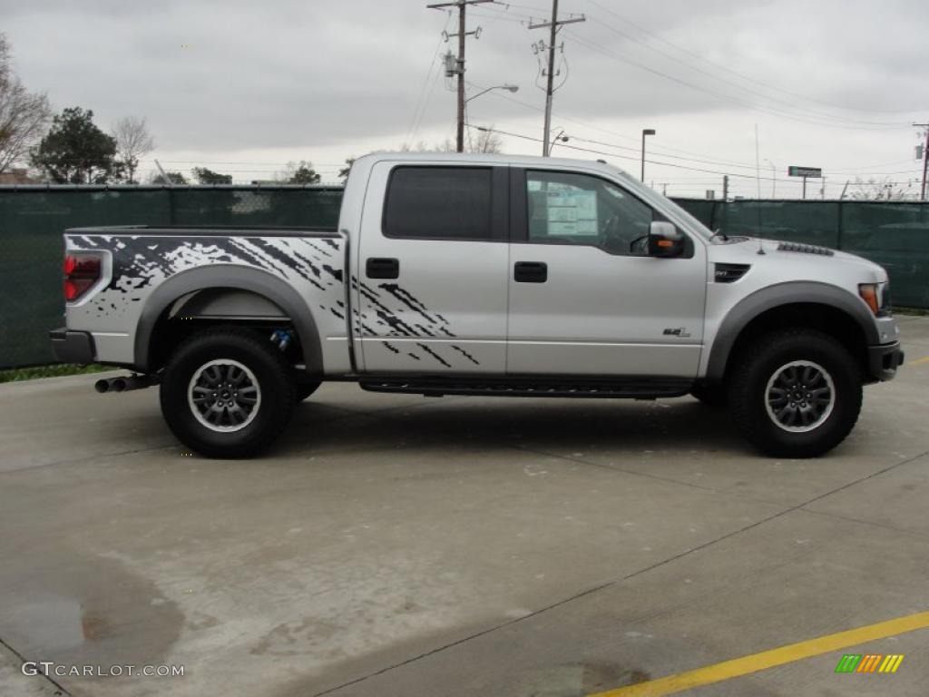 2011 F150 SVT Raptor SuperCrew 4x4 - Ingot Silver Metallic / Raptor Black photo #2