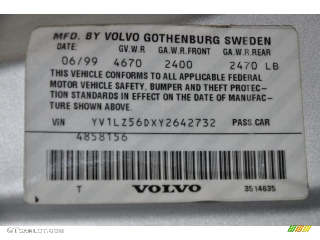 2000 V70 XC AWD - Mystic Silver Metallic / Graphite photo #9