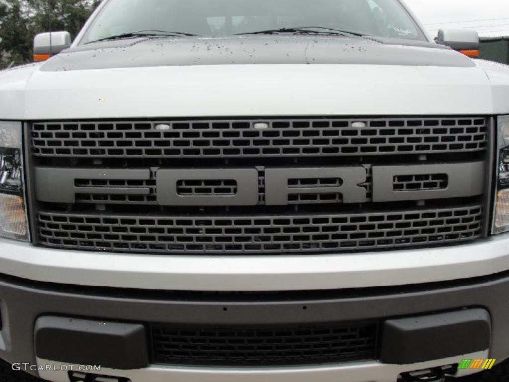 2011 F150 SVT Raptor SuperCrew 4x4 - Ingot Silver Metallic / Raptor Black photo #10