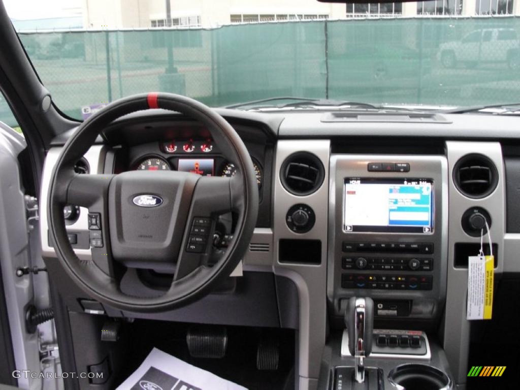 2011 Ford F150 SVT Raptor SuperCrew 4x4 Raptor Black Dashboard Photo #43309931