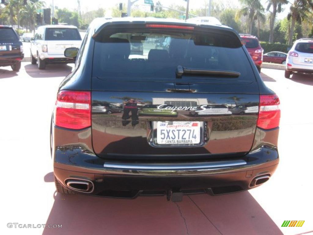 2008 Cayenne S - Basalt Black Metallic / Havanna/Sand Beige photo #4