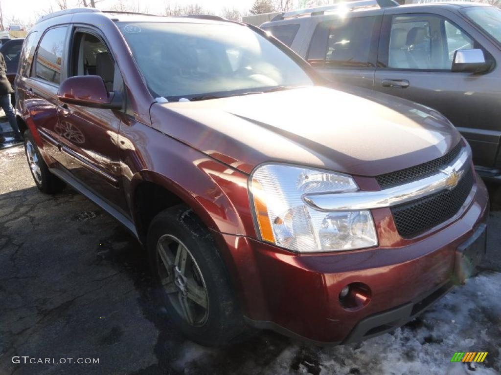 2008 Equinox LT AWD - Deep Ruby Red Metallic / Light Gray photo #3