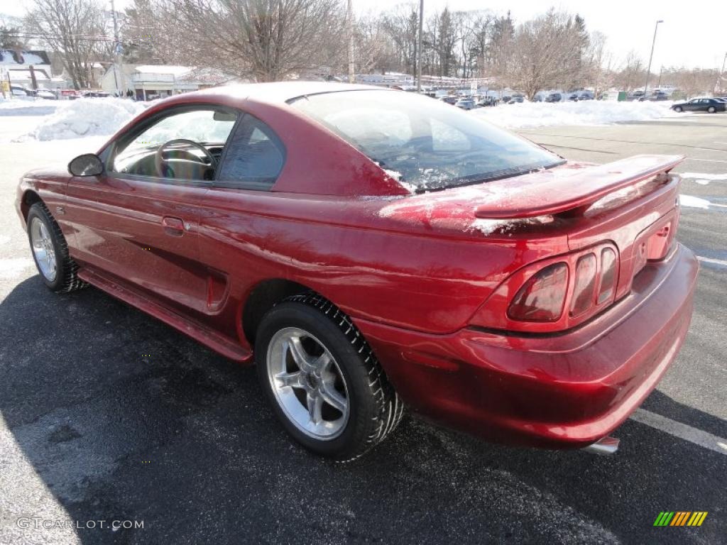 1995 Mustang GT Coupe - Laser Red Metallic / Gray photo #4