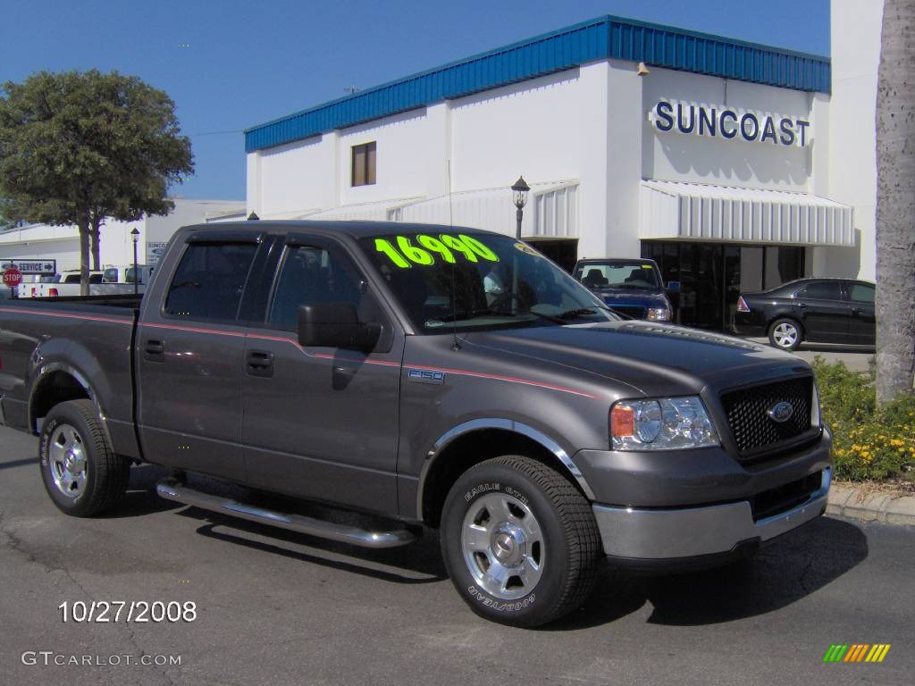 2004 F150 XLT SuperCrew - Dark Shadow Grey Metallic / Dark Flint photo #2