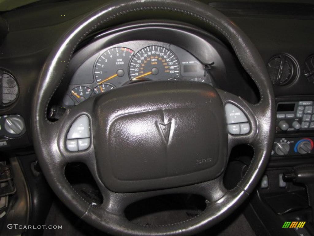 2001 Pontiac Firebird Trans Am Convertible Ebony Steering Wheel Photo #43317652
