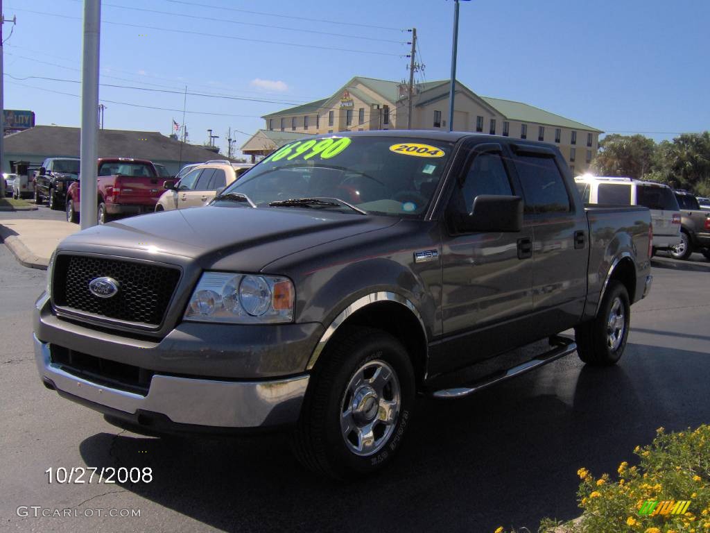 2004 F150 XLT SuperCrew - Dark Shadow Grey Metallic / Dark Flint photo #7