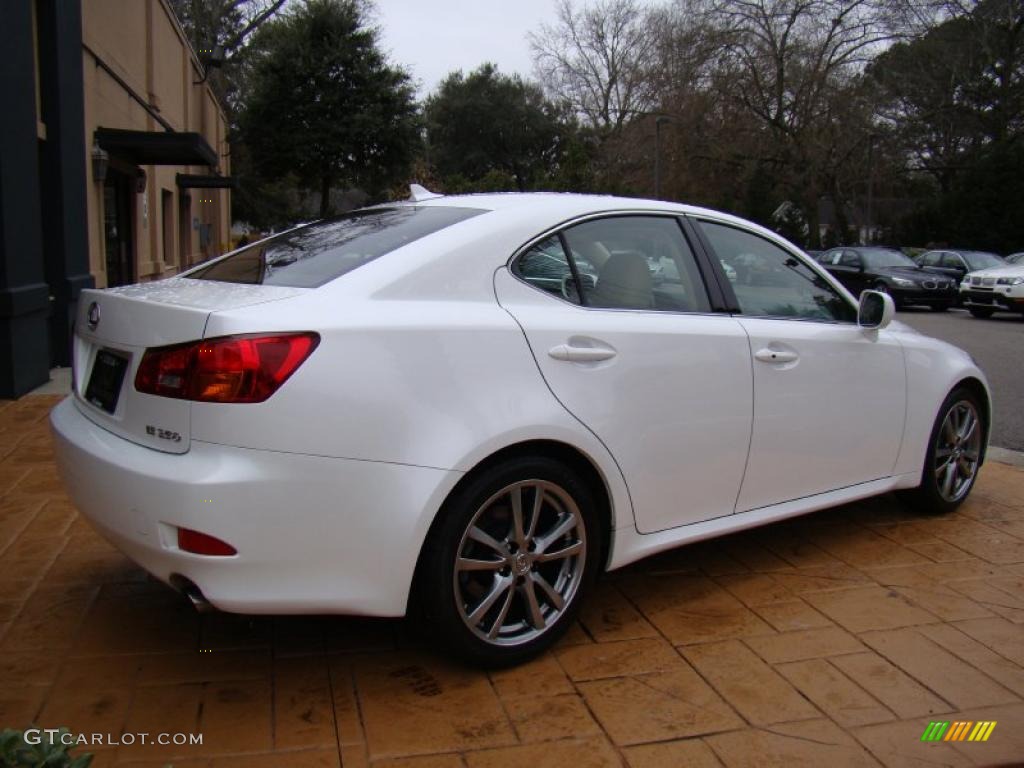 2008 IS 250 - Starfire White Pearl / Cashmere Beige photo #15