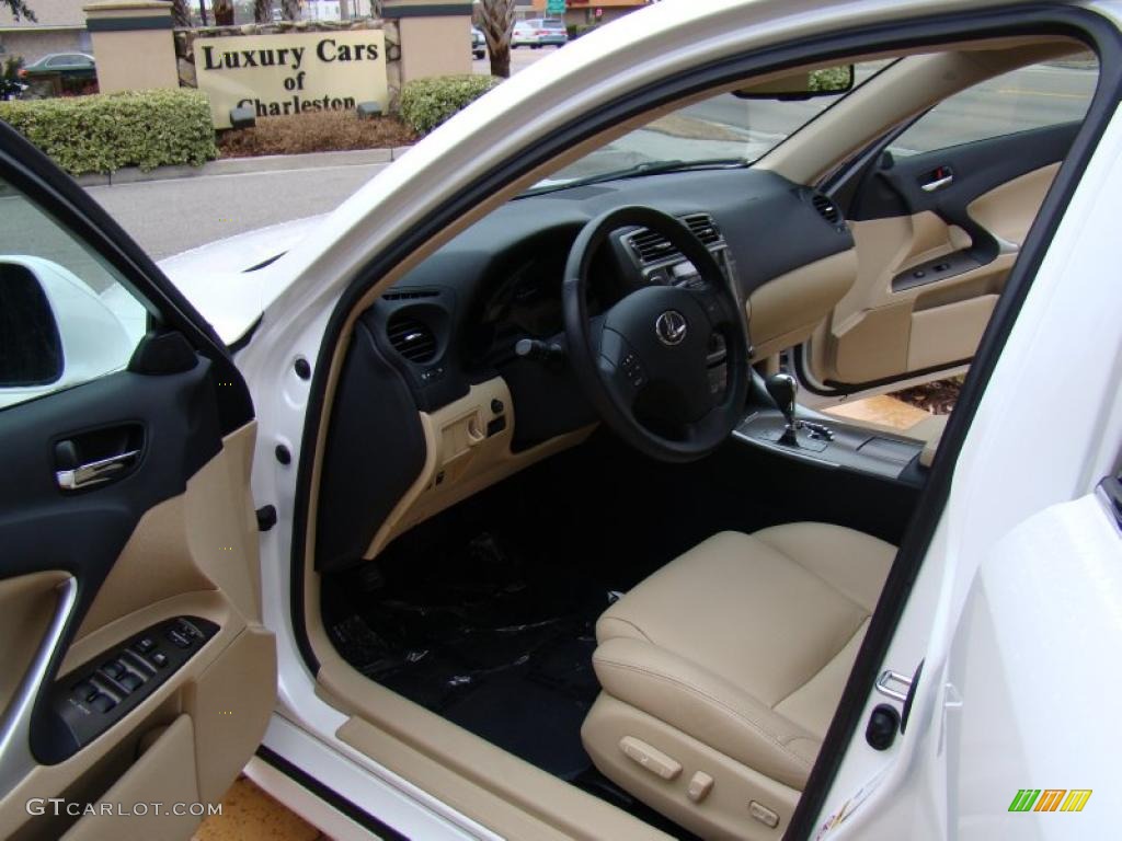 2008 IS 250 - Starfire White Pearl / Cashmere Beige photo #16