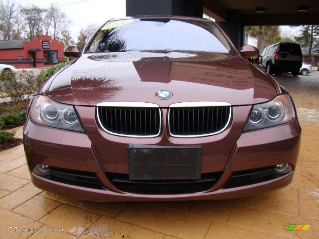 2006 3 Series 325i Sedan - Barrique Red Metallic / Beige photo #2
