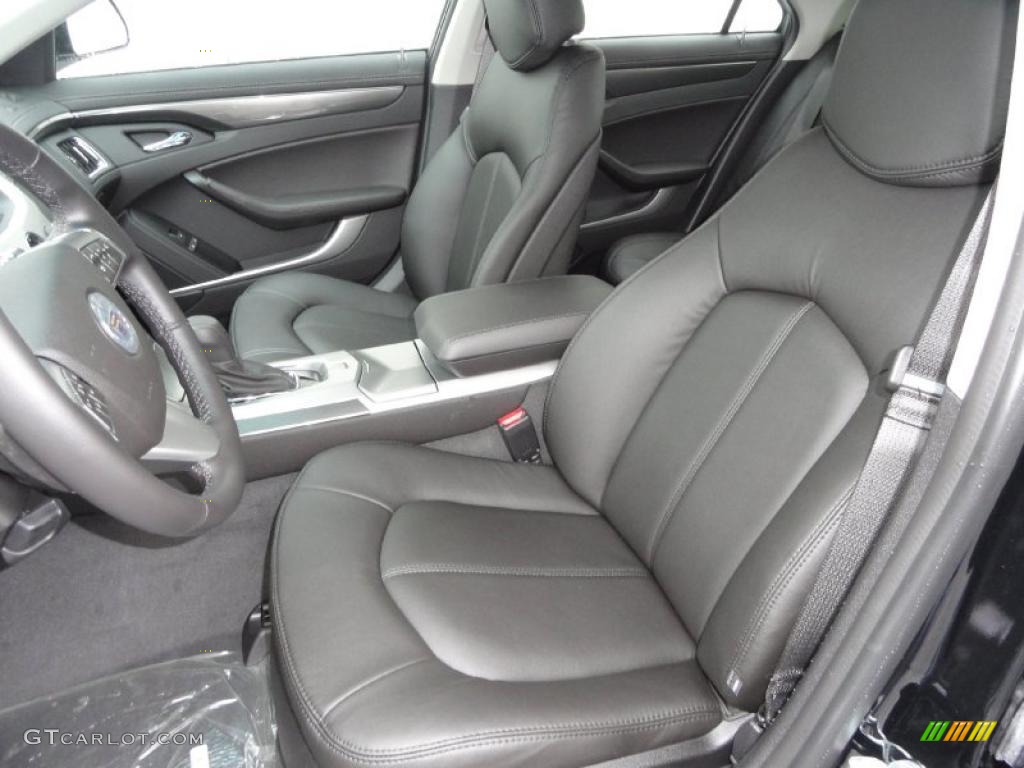Ebony Interior 2011 Cadillac CTS 3.0 Sedan Photo #43323503