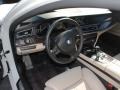 Oyster/Black Nappa Leather 2010 BMW 7 Series 750i xDrive Sedan Interior Color