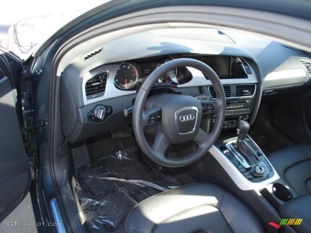 Black Interior 2009 Audi A4 2.0T Sedan Photo #43325619