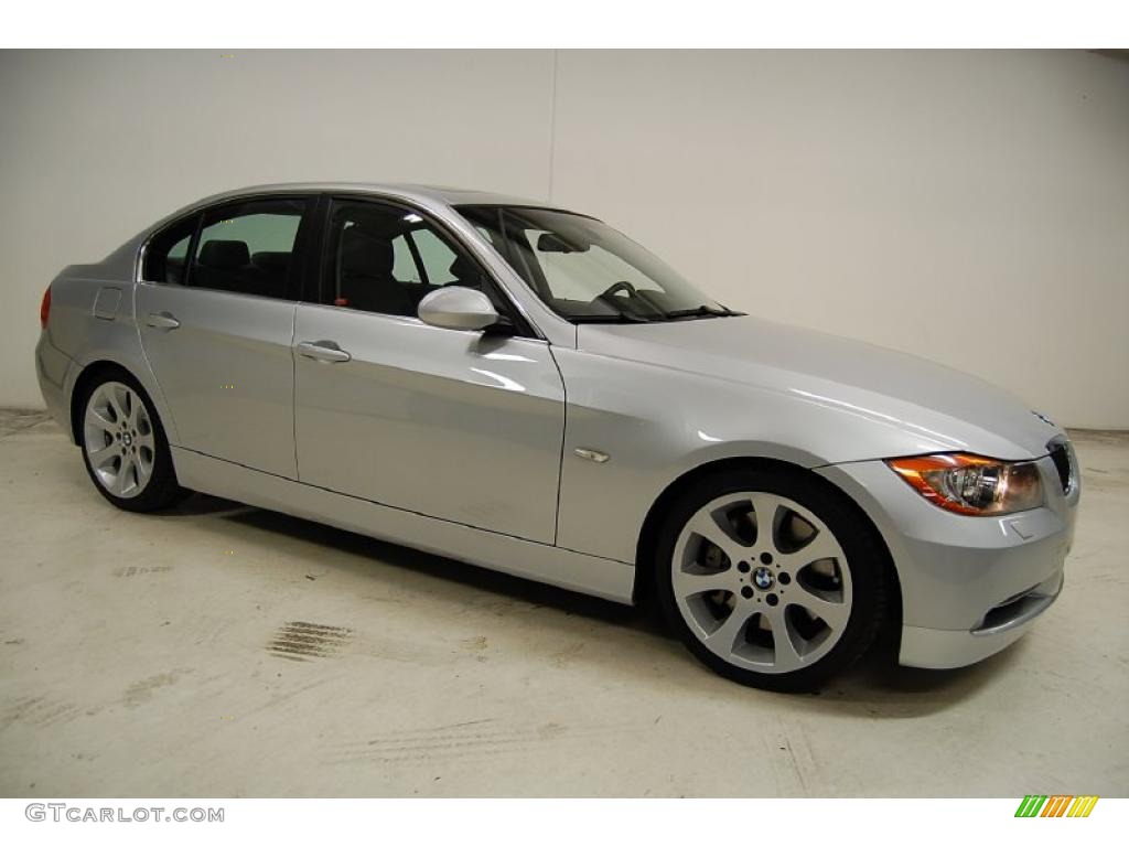 2008 3 Series 335i Sedan - Titanium Silver Metallic / Gray photo #2