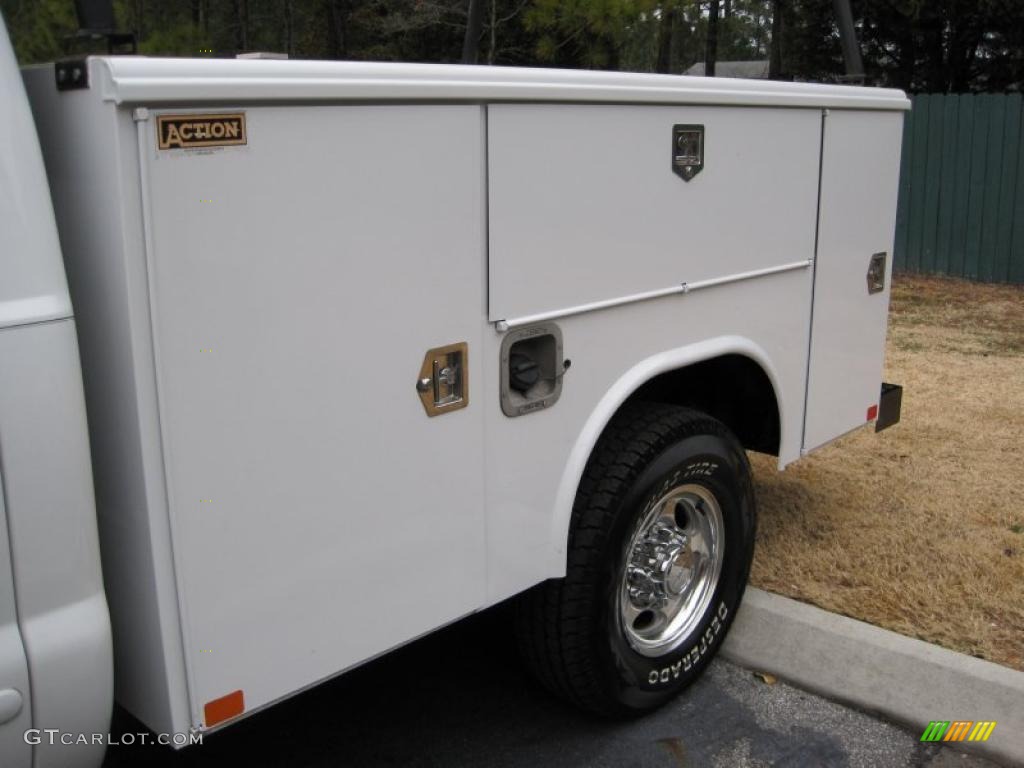 2004 F250 Super Duty Lariat Crew Cab 4x4 Chassis - Oxford White / Medium Flint photo #11