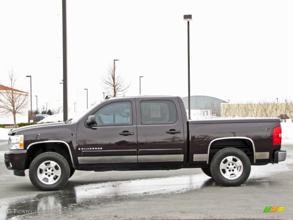 2008 Silverado 1500 LT Crew Cab 4x4 - Dark Cherry Metallic / Ebony photo #1