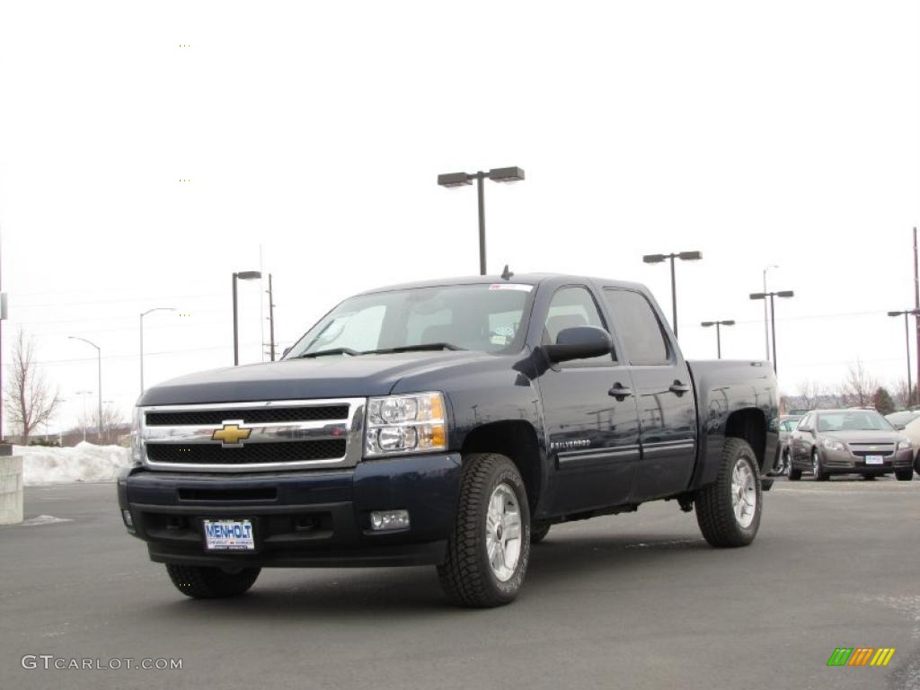 2009 Silverado 1500 LTZ Crew Cab 4x4 - Imperial Blue Metallic / Ebony photo #2