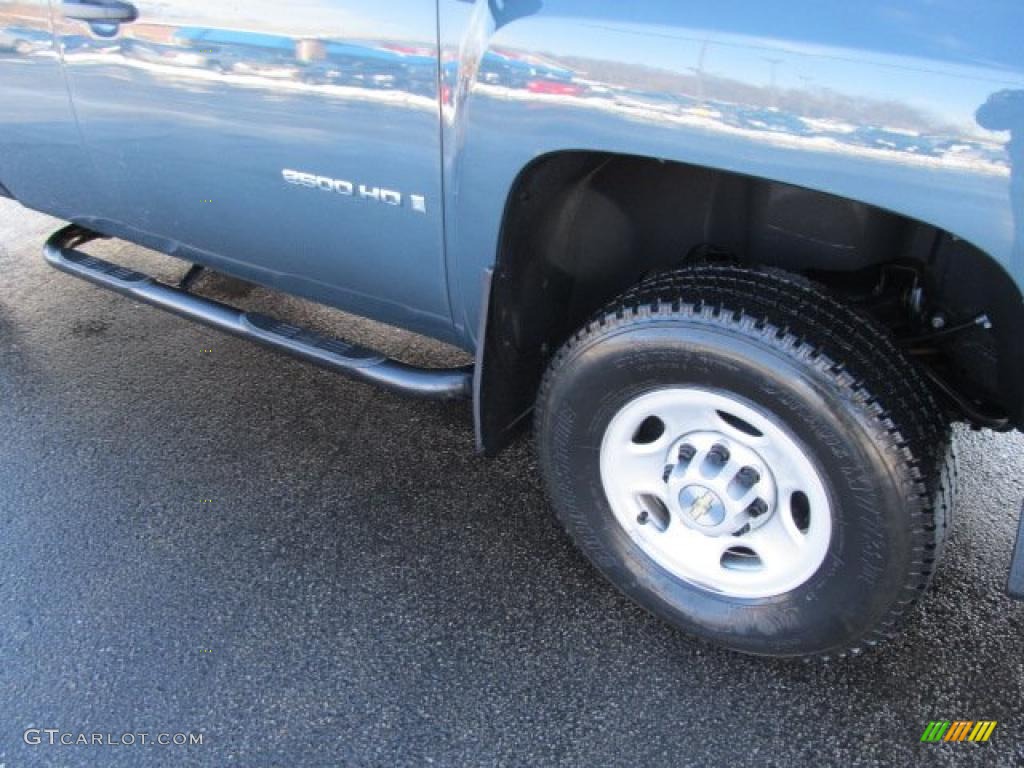 2009 Silverado 2500HD LS Extended Cab 4x4 - Black Granite Metallic / Dark Titanium photo #3