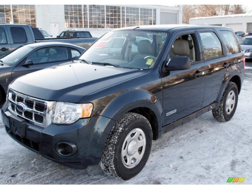 2008 Escape XLS 4WD - Black Pearl Slate Metallic / Stone photo #1