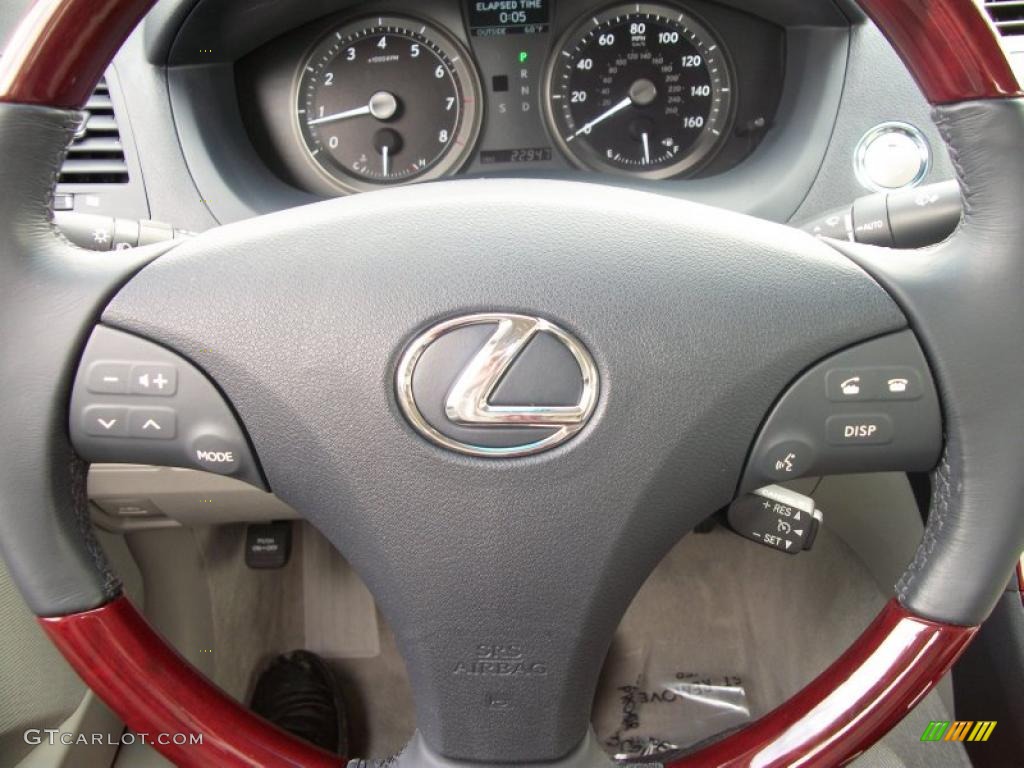 2009 Lexus ES 350 Light Gray Steering Wheel Photo #43337685