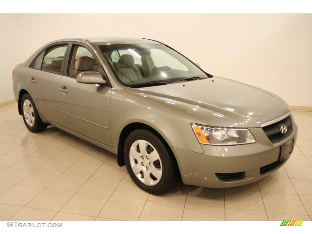 2008 Sonata GLS V6 - Natural Khaki Green / Beige photo #1