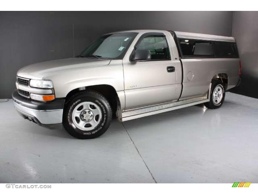 2000 Silverado 1500 LS Regular Cab - Light Pewter Metallic / Graphite photo #22