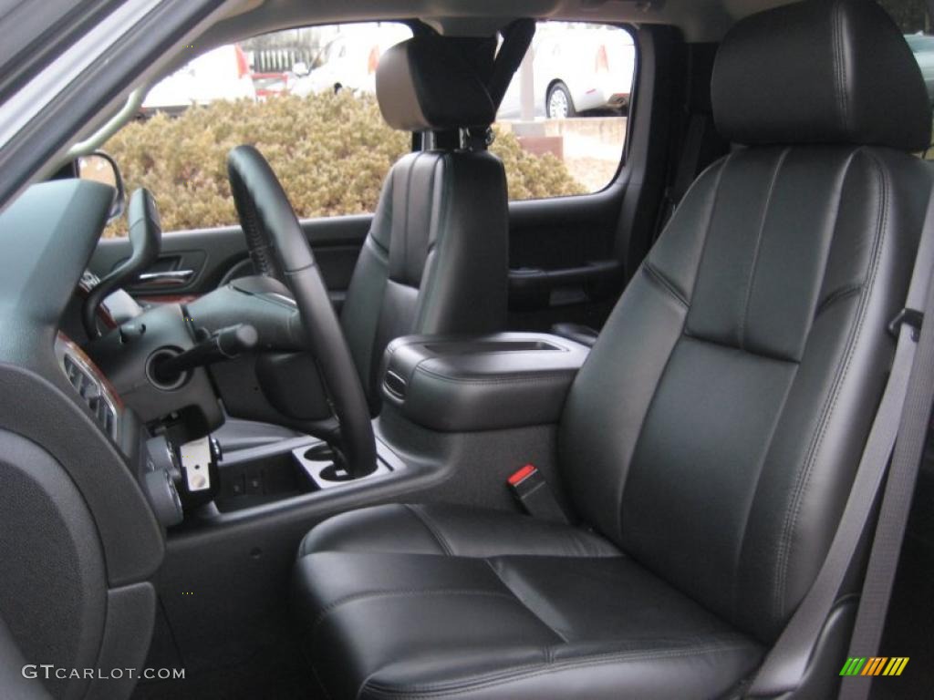 Ebony Interior 2009 GMC Sierra 1500 SLT Z71 Extended Cab 4x4 Photo #43344767