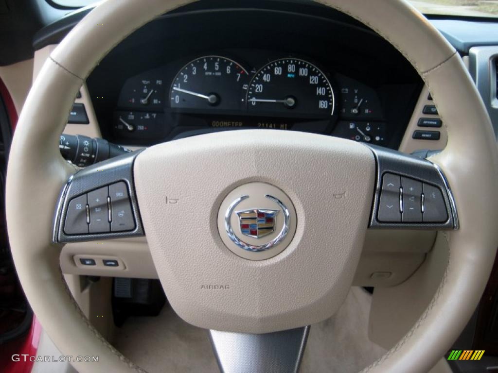2008 Cadillac XLR Roadster Cashmere/Ebony Steering Wheel Photo #43346395