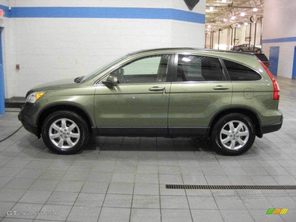 2008 CR-V EX-L 4WD - Green Tea Metallic / Ivory photo #6