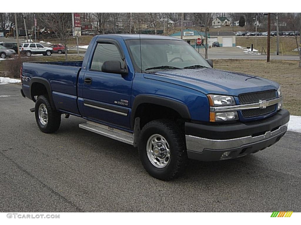 2003 Silverado 2500HD LS Regular Cab 4x4 - Arrival Blue Metallic / Dark Charcoal photo #1