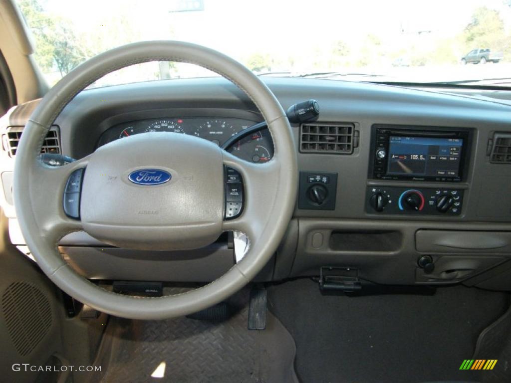 2004 Ford F350 Super Duty Lariat Crew Cab 4x4 Dually Medium Parchment Dashboard Photo #43352815