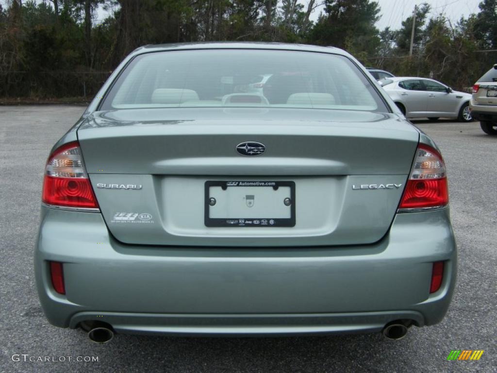 2009 Legacy 2.5i Sedan - Seacrest Green Metallic / Warm Ivory photo #4