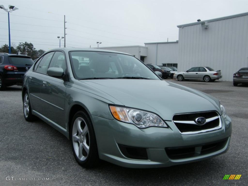 2009 Legacy 2.5i Sedan - Seacrest Green Metallic / Warm Ivory photo #7