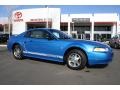 2000 Bright Atlantic Blue Metallic Ford Mustang V6 Coupe  photo #1
