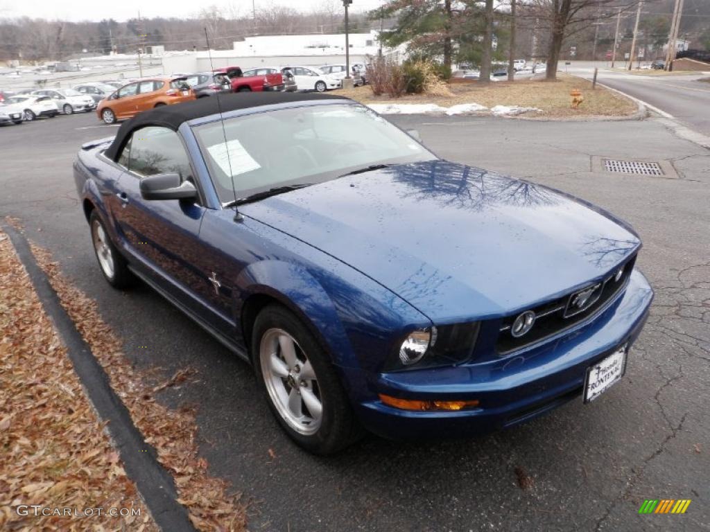 2007 Mustang V6 Premium Convertible - Vista Blue Metallic / Dark Charcoal photo #1