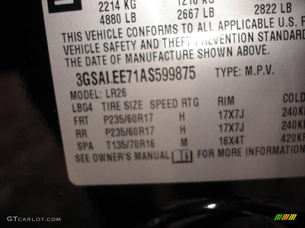 2010 VUE XR V6 - Black Onyx / Tan photo #14
