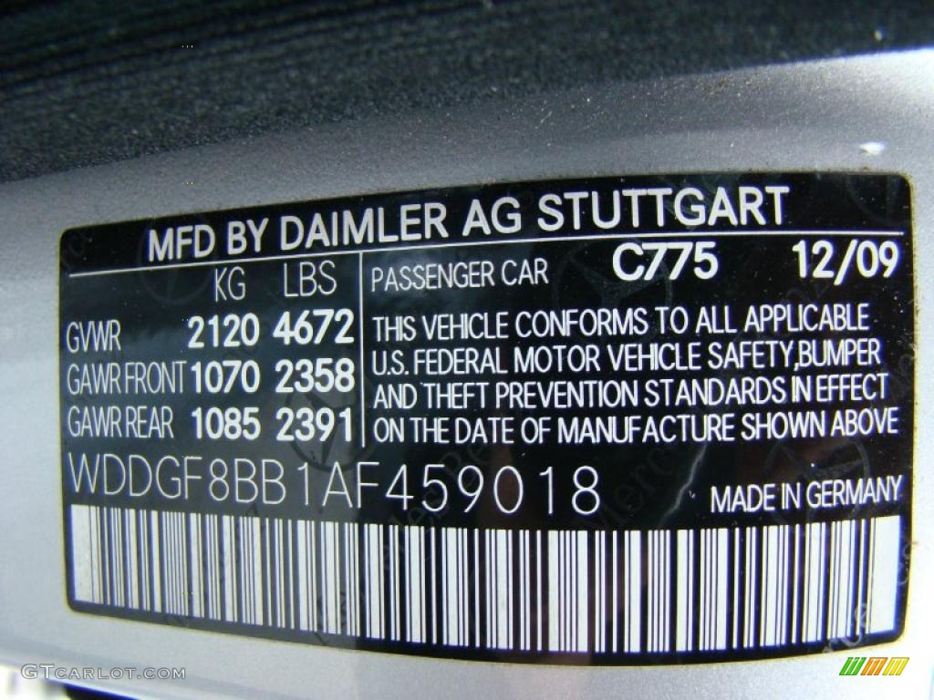 2010 C Color Code 775 for Iridium Silver Metallic Photo #43366184