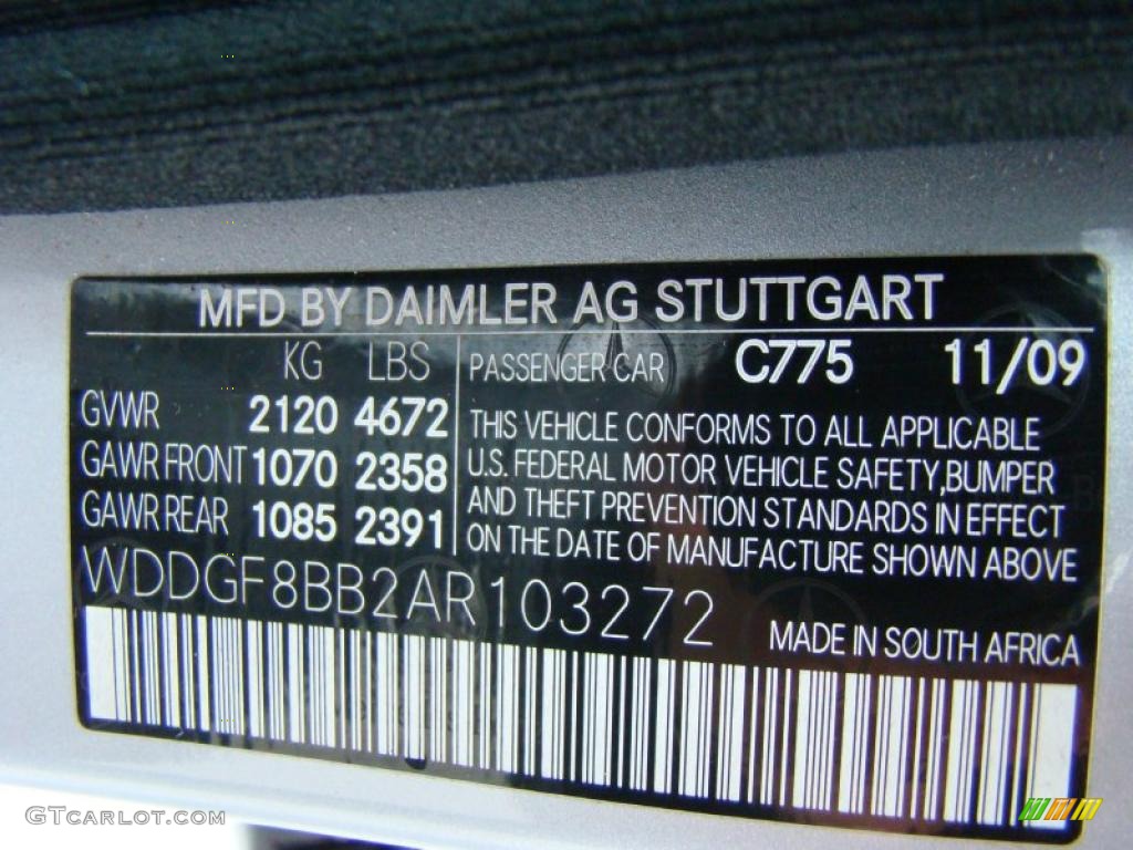 2010 C Color Code 775 for Iridium Silver Metallic Photo #43366428
