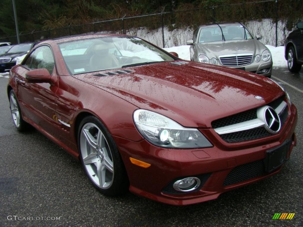 Storm Red Metallic 2009 Mercedes-Benz SL 550 Roadster Exterior Photo #43367468