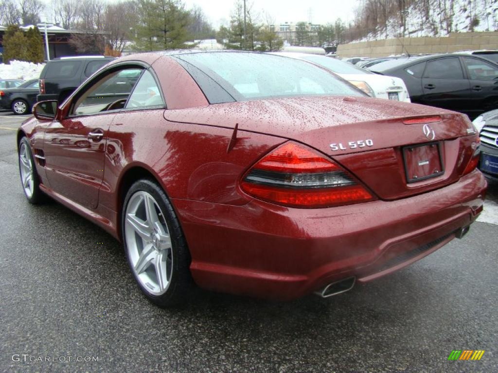Storm Red Metallic 2009 Mercedes-Benz SL 550 Roadster Exterior Photo #43367500