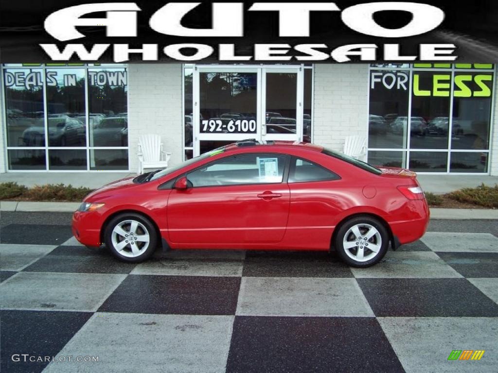 2006 Civic EX Coupe - Rallye Red / Gray photo #1