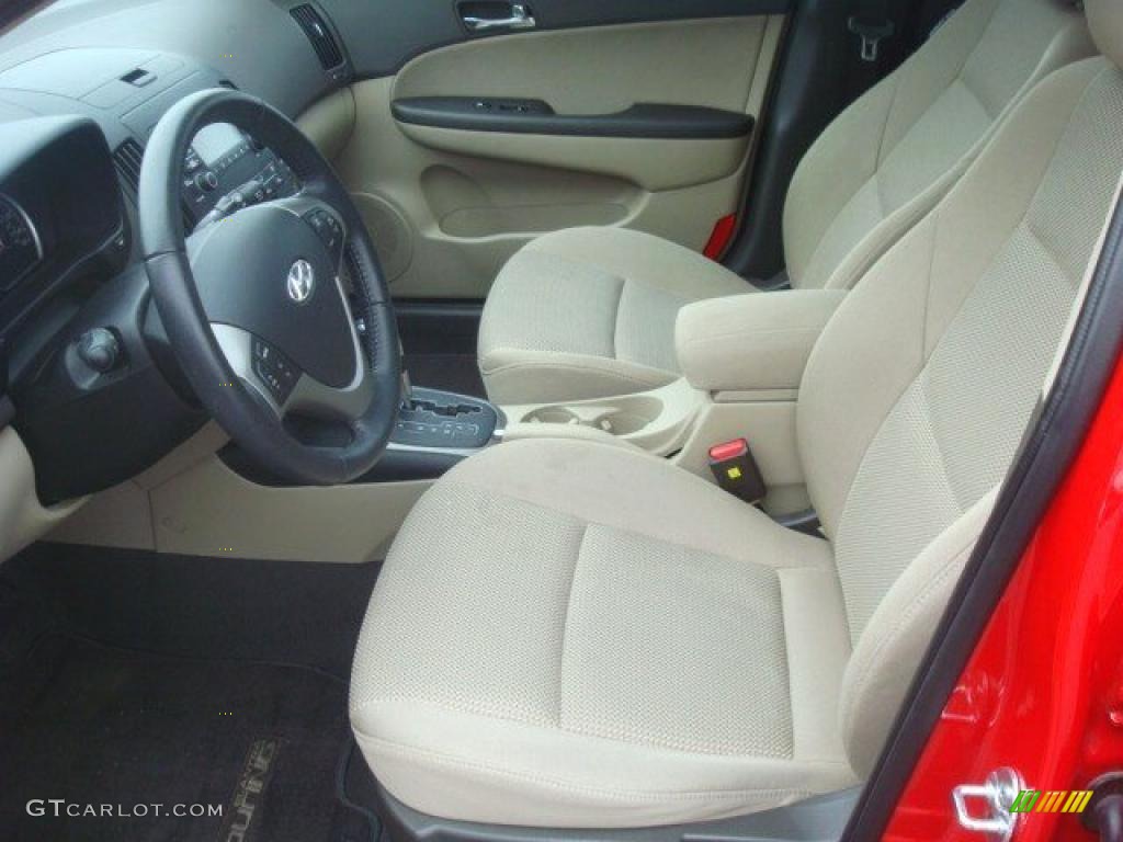Beige Interior 2009 Hyundai Elantra Touring Photo #43371100