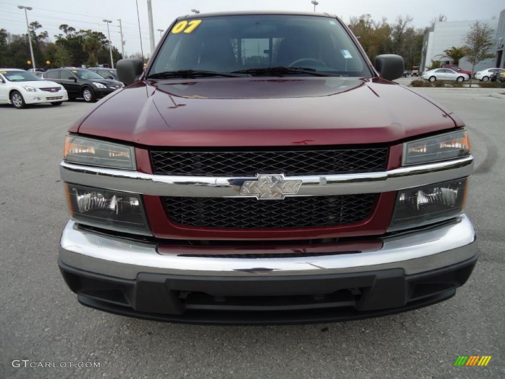 2007 Colorado LT Extended Cab - Deep Ruby Red Metallic / Very Dark Pewter photo #15