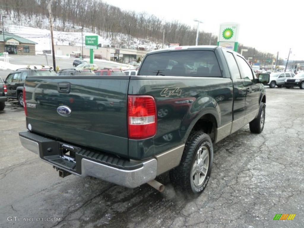 2006 F150 XLT SuperCab 4x4 - Aspen Green Metallic / Tan photo #4